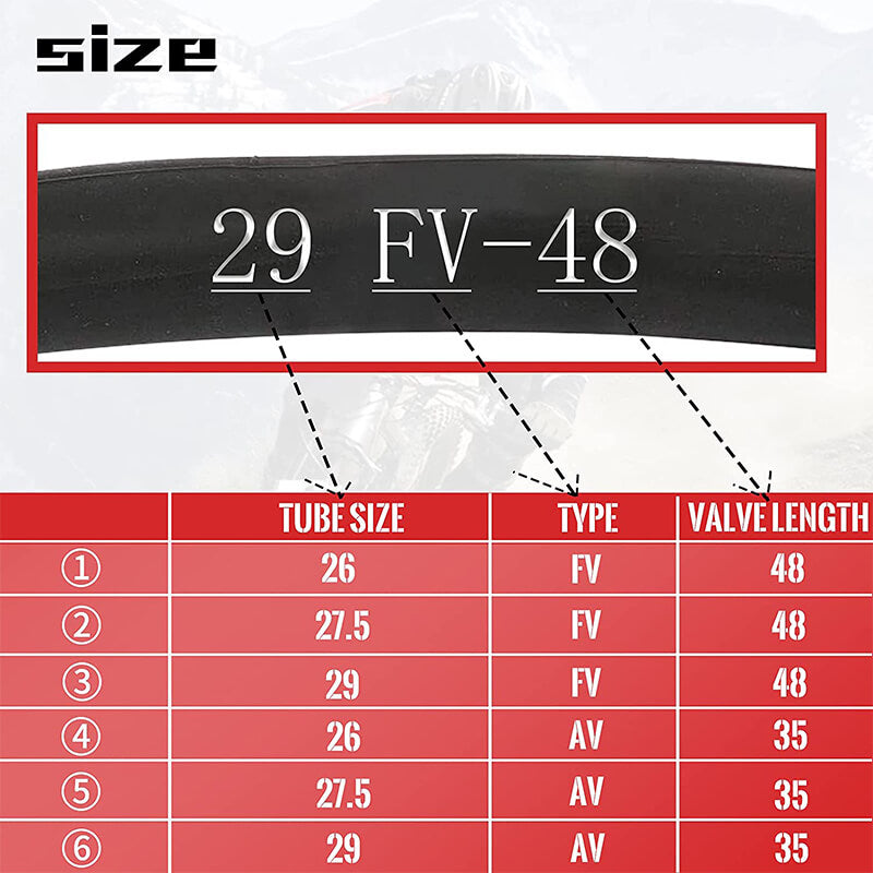 BWSHLF Mountain Bike Inner Tubes 29FV 48x2