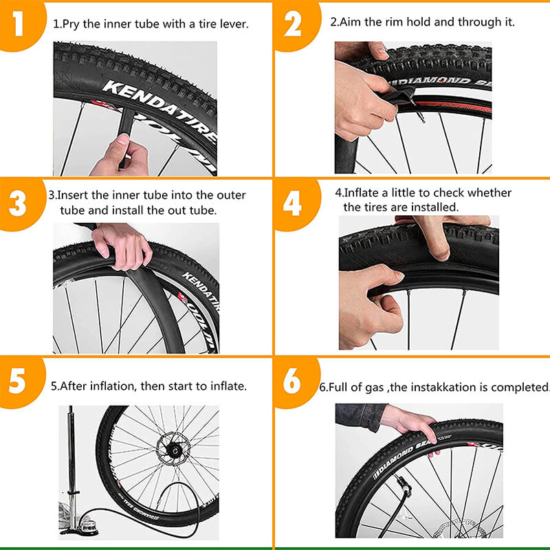 BWSHLF Road Bike Inner Tube with 18-25 48mm Presta Valve 6pack
