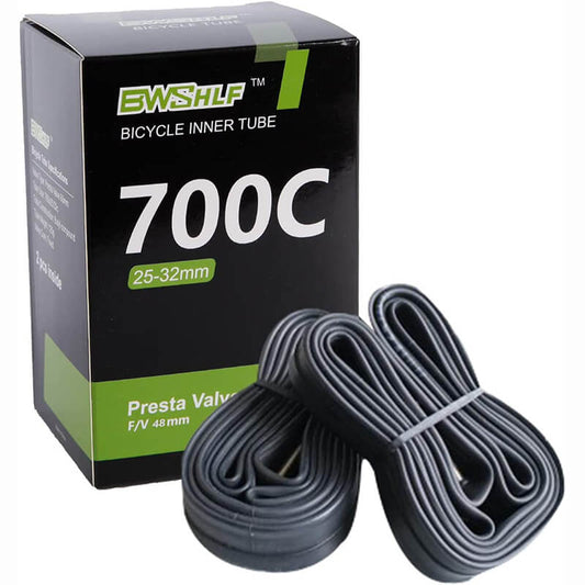 BWSHLF Road Bike Inner Tube with 25-32 48mm Presta Valve 2pack