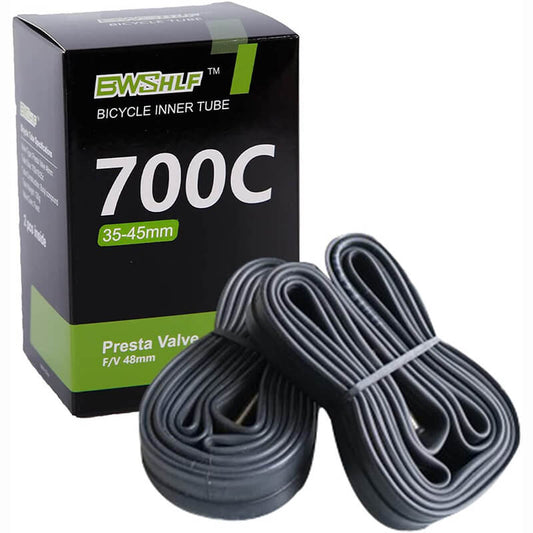 BWSHLF Road Bike Inner Tube with 35-45 48mm Presta Valve 2pack