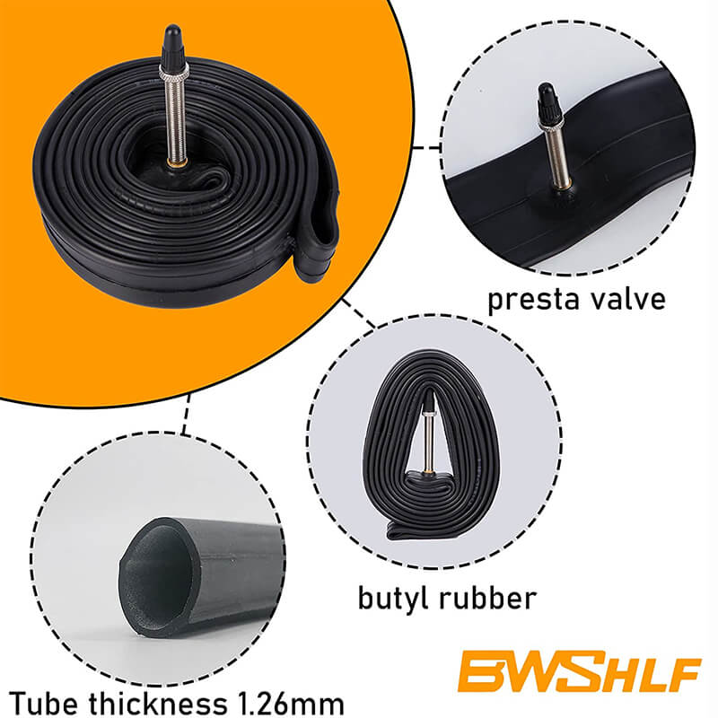 BWSHLF Road Bike Inner Tube with 35-45 48mm Presta Valve 6pack