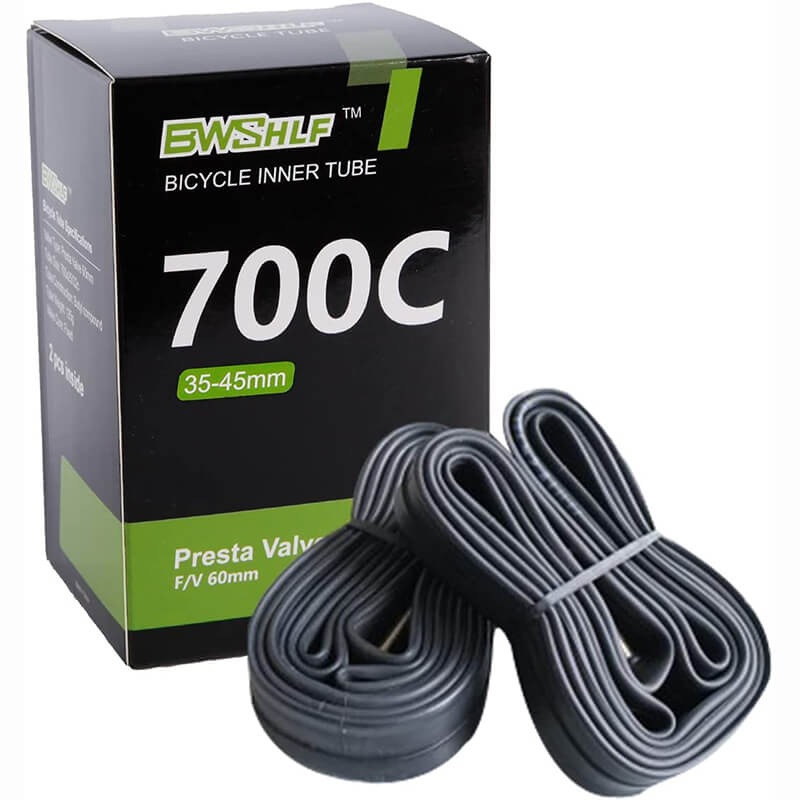 BWSHLF Road Bike Inner Tube with 35-45 60mm Presta Valve 2pack