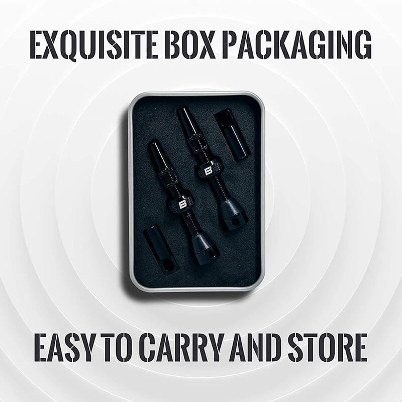 BWSHLF Tubeless Presta Valve Kit-Black
